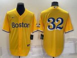 Boston Red Sox #32 Matt Barnes Gold No Name 2021 City Connect Stitched MLB Cool Base Nike Jersey