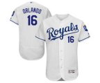 Kansas City Royals #16 Paulo Orlando White Flexbase Authentic Collection MLB Jersey
