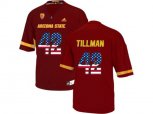 2016 US Flag Fashion Men's Arizona State Sun Devils Pat Tillman #42 College Football Jersey - Maroon