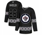 Winnipeg Jets #26 Blake Wheeler Authentic Black Team Logo Fashion NHL Jersey