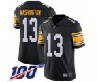 Pittsburgh Steelers #13 James Washington Black Alternate Vapor Untouchable Limited Player 100th Season Football Jersey