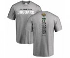 Jacksonville Jaguars #77 Cedric Ogbuehi Ash Backer T-Shirt