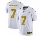 Washington Redskins #7 Dwayne Haskins Jr Flocked Leopard Print Vapor Limited Football Jersey White