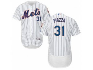 New York Mets #31 Mike Piazza White Flexbase Authentic Collection MLB Jersey