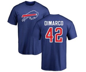Buffalo Bills #42 Patrick DiMarco Royal Blue Name & Number Logo T-Shirt