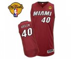 Miami Heat #40 Udonis Haslem Authentic Red Alternate Finals Patch Basketball Jersey