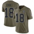Oakland Raiders #18 Connor Cook Limited Olive 2017 Salute to Service NFL Jersey