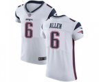 New England Patriots #6 Ryan Allen White Vapor Untouchable Elite Player Football Jersey