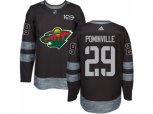 Minnesota Wild #29 Jason Pominville Black 1917-2017 100th Anniversary Stitched NHL Jersey