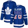 Toronto Maple Leafs #78 Timothy Liljegren Authentic Royal Blue USA Flag Fashion NHL Jersey