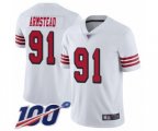 San Francisco 49ers #91 Arik Armstead Limited White Rush Vapor Untouchable 100th Season Football Jersey