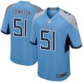 Tennessee Titans #51 Will Compton Game Light Blue Alternate NFL Jersey