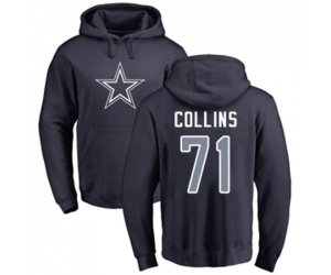 Dallas Cowboys #71 La\'el Collins Navy Blue Name & Number Logo Pullover Hoodie