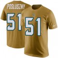 Jacksonville Jaguars #51 Paul Posluszny Gold Rush Pride Name & Number T-Shirt