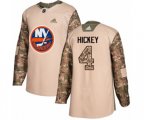 New York Islanders #4 Thomas Hickey Authentic Camo Veterans Day Practice NHL Jersey