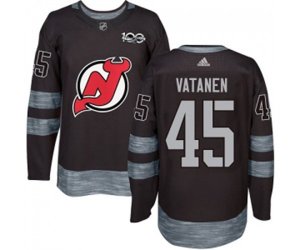 New Jersey Devils #45 Sami Vatanen Authentic Black 1917-2017 100th Anniversary Hockey Jersey