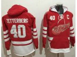 Detroit Red Wings #40 Henrik Zetterberg Red Name & Number Pullover NHL Hoodie