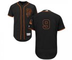 San Francisco Giants #9 Brandon Belt Black Alternate Flex Base Authentic Collection Baseball Jersey