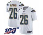 Los Angeles Chargers #26 Casey Hayward White Vapor Untouchable Limited Player 100th Season Football Jersey
