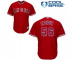 Los Angeles Angels of Anaheim #56 Kole Calhoun Replica Red Alternate Cool Base Baseball Jersey