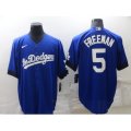 Nike Los Angeles Dodgers #5 Freddie Freeman Blue City Player Jersey