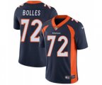 Denver Broncos #72 Garett Bolles Navy Blue Alternate Vapor Untouchable Limited Player Football Jersey