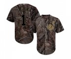 Cleveland Indians #1 Greg Allen Authentic Camo Realtree Collection Flex Base Baseball Jersey