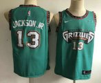 Memphis Grizzlies #13 Jaren Jackson Jr. Nike 2019 Green Throwback Swingman Jersey With The Sponsor Logo