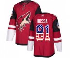 Arizona Coyotes #81 Marian Hossa Authentic Red USA Flag Fashion Hockey Jersey