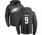 Philadelphia Eagles #9 Nick Foles Ash One Color Pullover Hoodie