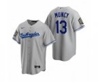 Los Angeles Dodgers Max Muncy Gray 2020 World Series Replica Road Jersey