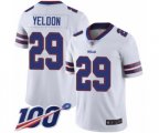 Buffalo Bills #29 T.J. Yeldon White Vapor Untouchable Limited Player 100th Season Football Jersey