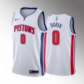Detroit Pistons #0 Jalen Duren 2022 Draft White Basketball Stitched Jersey