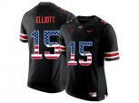 2016 US Flag Fashion Ohio State Buckeyes Ezekiel Elliott #15 College Football Limited Jersey - Blackout