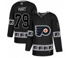 Philadelphia Flyers #79 Carter Hart Black Team Logo Fashion Stitched Hockey Jersey