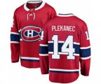 Montreal Canadiens #14 Tomas Plekanec Authentic Red Home Fanatics Branded Breakaway NHL Jersey