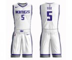 Sacramento Kings #5 De'Aaron Fox Swingman White Basketball Suit Jersey - Association Edition