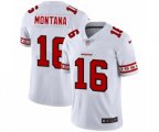San Francisco 49ers #16 Joe Montana White Team Logo Cool Edition Jersey