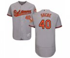 Baltimore Orioles #40 Jesus Sucre Grey Road Flex Base Authentic Collection Baseball Jersey