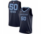 Memphis Grizzlies #50 Bryant Reeves Authentic Navy Blue Finished Basketball Jersey - Icon Edition