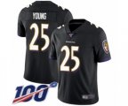 Baltimore Ravens #25 Tavon Young Black Alternate Vapor Untouchable Limited Player 100th Season Football Jersey