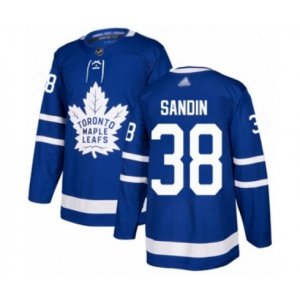Toronto Maple Leafs #38 Rasmus Sandin Authentic Royal Blue Home Hockey Jersey