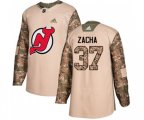 New Jersey Devils #37 Pavel Zacha Authentic Camo Veterans Day Practice Hockey Jersey