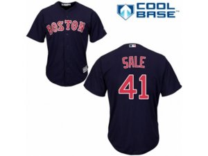 Boston Red Sox #41 Chris Sale Replica Navy Blue Alternate Road Cool Base MLB Jersey