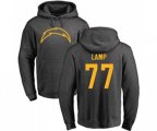 Los Angeles Chargers #77 Forrest Lamp Ash One Color Pullover Hoodie