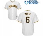 Pittsburgh Pirates #6 Starling Marte Replica White Home Cool Base Baseball Jersey