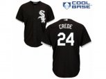 Chicago White Sox #24 Joe Crede Authentic Black Alternate Home Cool Base MLB Jersey