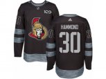 Ottawa Senators #30 Andrew Hammond Authentic Black 1917-2017 100th Anniversary NHL Jersey