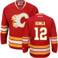 Calgary Flames #12 Jarome Iginla Premier Red Third NHL Jersey