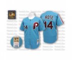 Philadelphia Phillies #14 Pete Rose Replica Blue Throwback Baseball Jersey